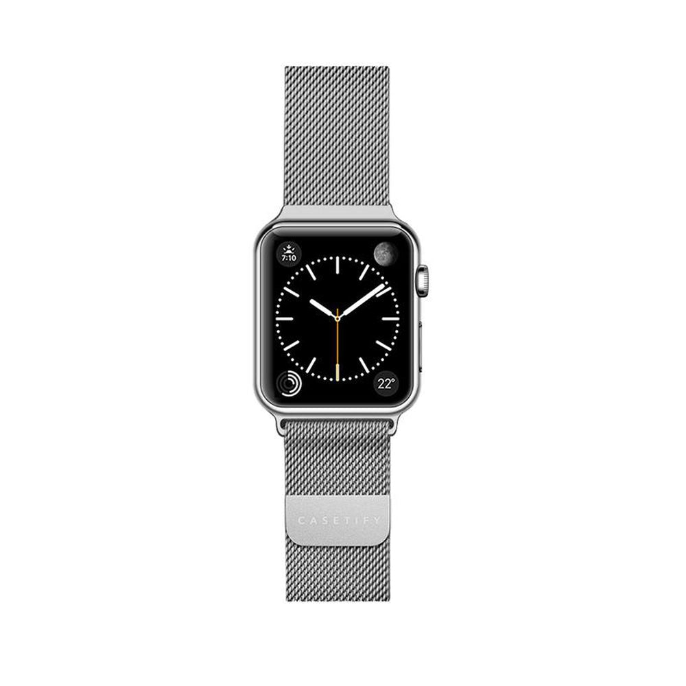 CASETIFY Apple Watch Band Stainless Steel for All Series 42 MM Silver  (Apple Watch sold separately)