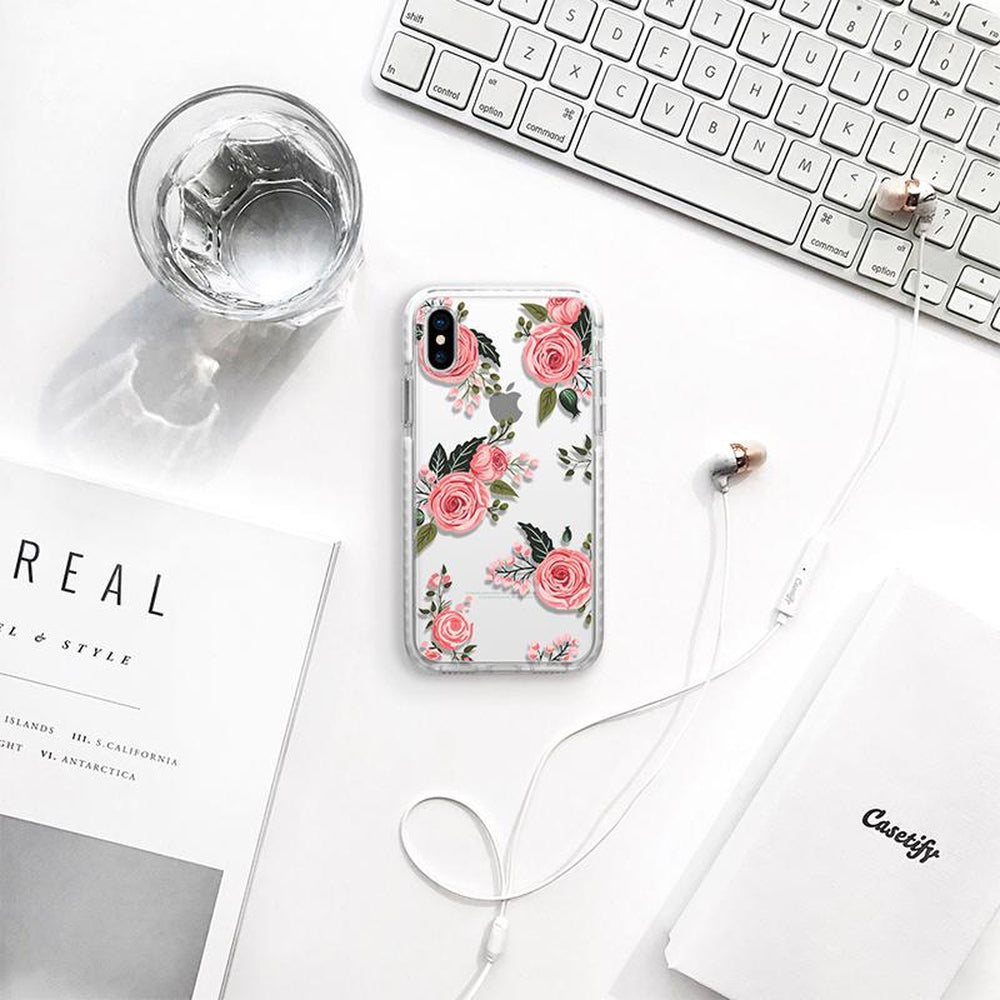CASETIFY iPhone XS/X Impact Case Pink Roses
