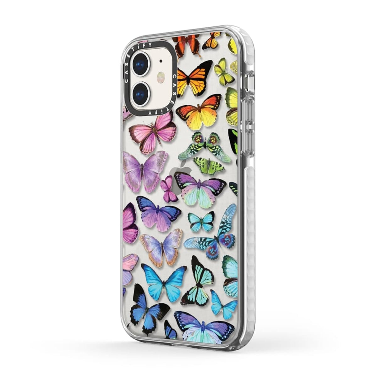 CASETIFY iPhone 12 Mini - Butterfly Rainbow Impact Case - Clear