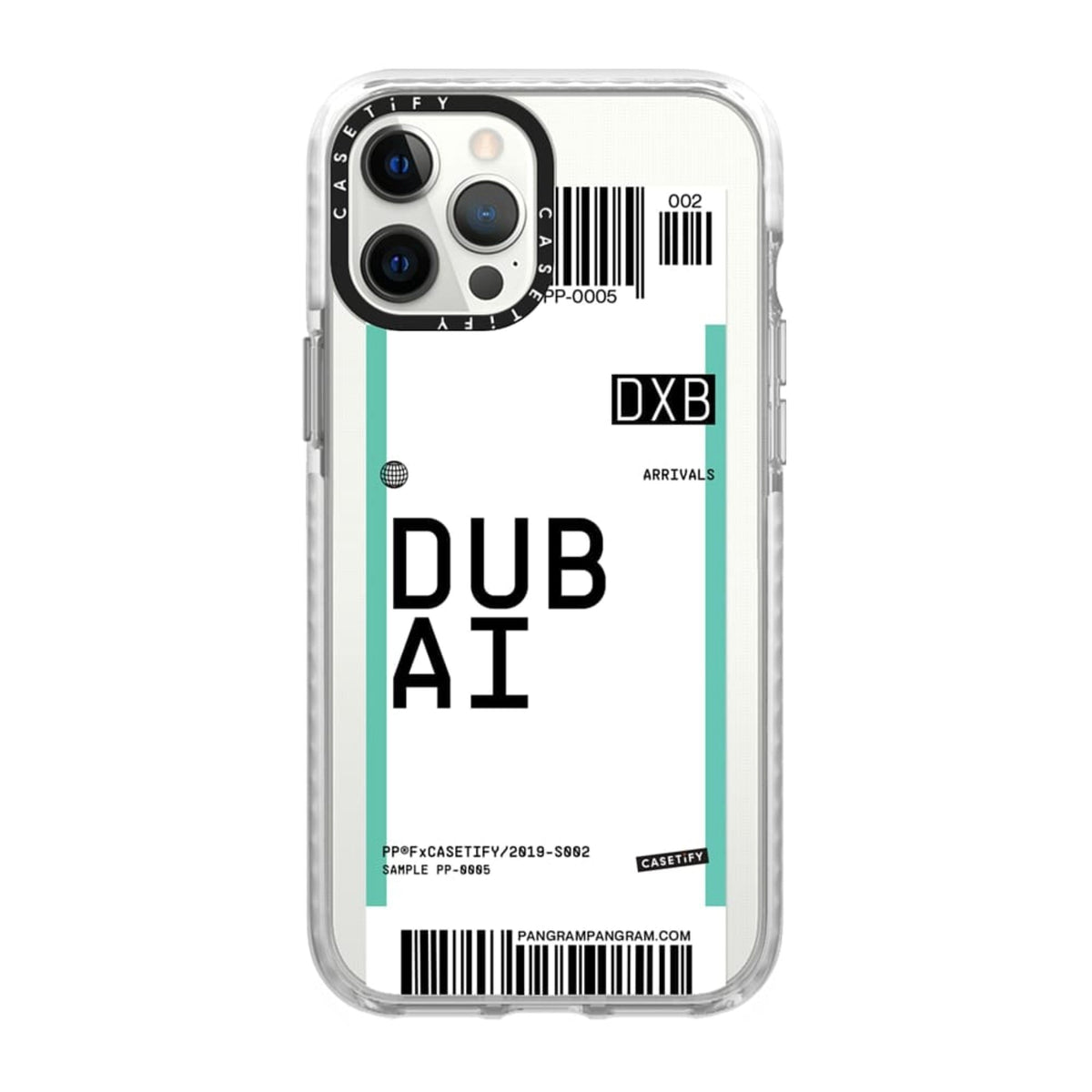 [OPEN BOX] CASETIFY iPhone 12/12 Pro - Dubai Pangram Collection Impact Case - Clear