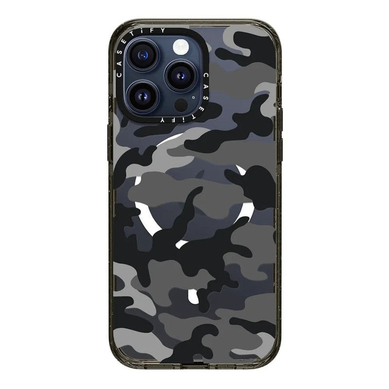 CASETIFY iPhone 15 Pro Max Impact Case with MagSafe Camo Over - Black