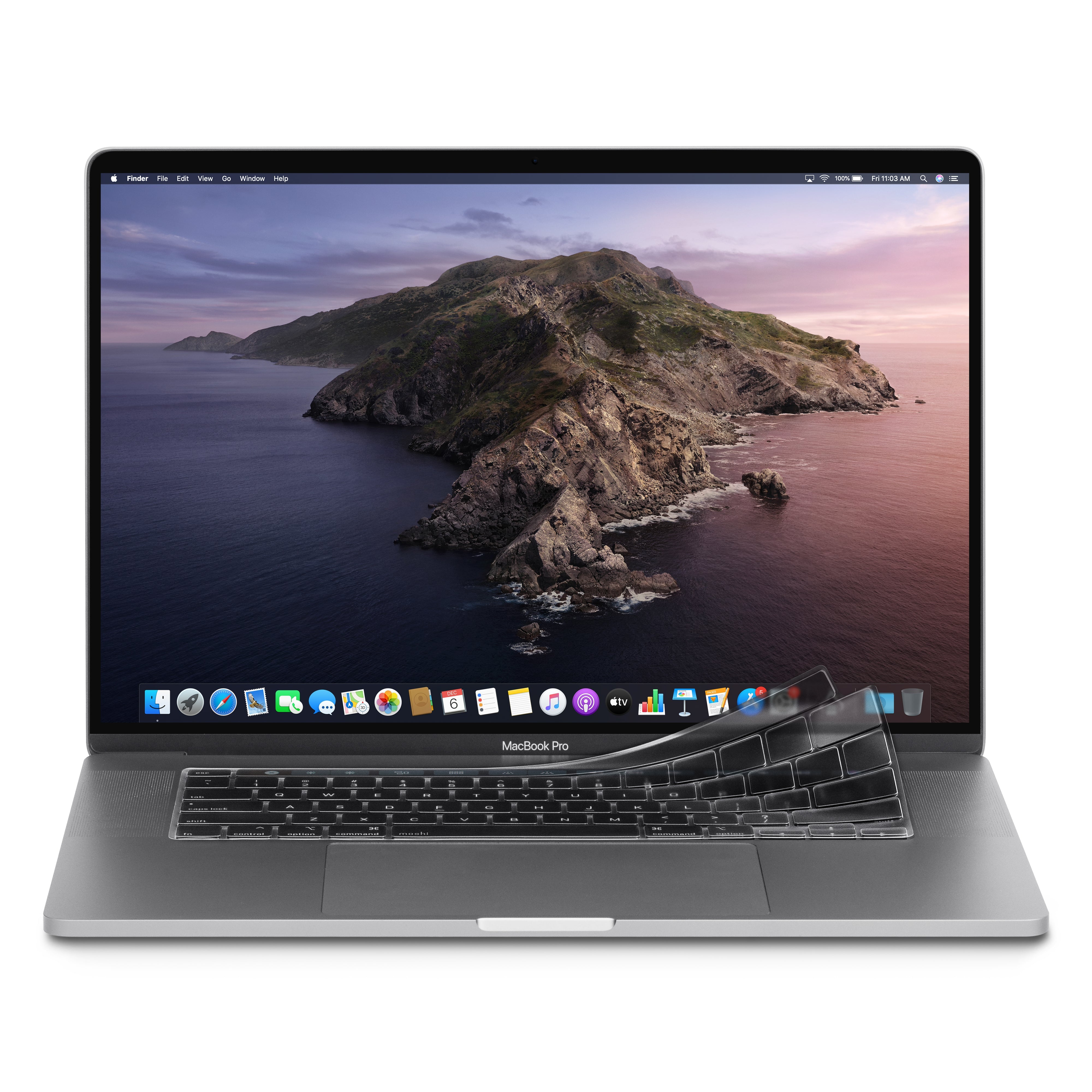[علبة مفتوحة] واقي لوحة مفاتيح MOSHI ClearGuard لجهاز MacBook Pro 13/16 بتصميم أوروبي - شفاف (يباع جهاز MacBook بشكل منفصل)