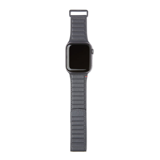 سوار جلدي مغناطيسي من DECODED مقاس 38-41 مم لساعات Apple Watch Series 1-8 و SE - لون أنثراسيت