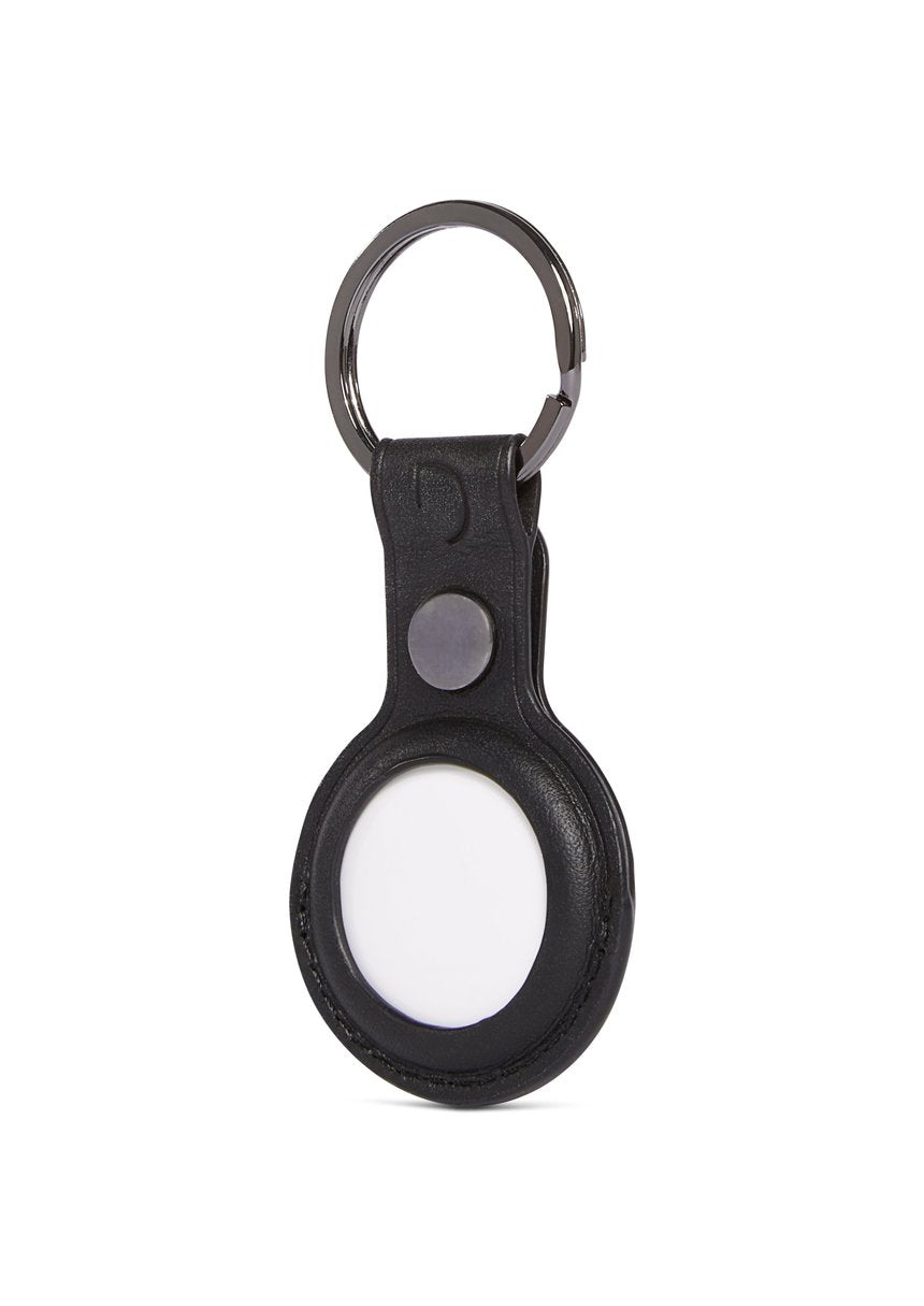 DECODED Leather Keychain for AirTag - Black