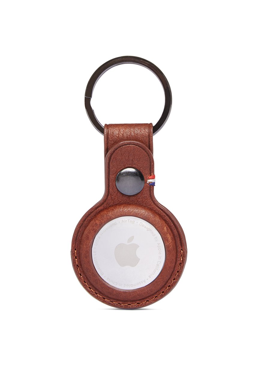 DECODED Leather Keychain for AirTag - Cinnamon Brown