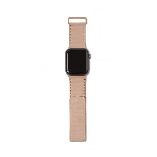 سوار جلدي مغناطيسي من DECODED مقاس 38-41 مم لساعات Apple Watch Series 1-8 و SE - وردي