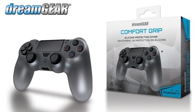 [OPEN BOX] DREAM GEAR PS4 Comfort Grip Silicone Cover Controller - Smoke Gray