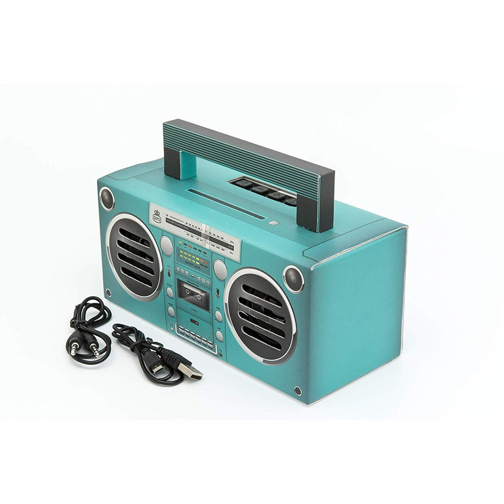 GPO Bronx Boombox Bluetooth Portable Speaker Aqua