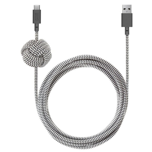 [OPEN BOX] NATIVE UNION Night Cable KV Type-A To Type C 3M - Zebra