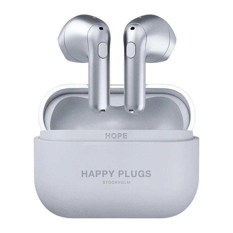 HAPPY PLUGS Hope True Wireless Headphones - Silver