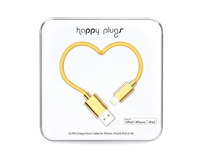 [OPEN BOX] HAPPY PLUGS Deluxe Lightning To USB Charge / Sync Cable (2.0M) Gold