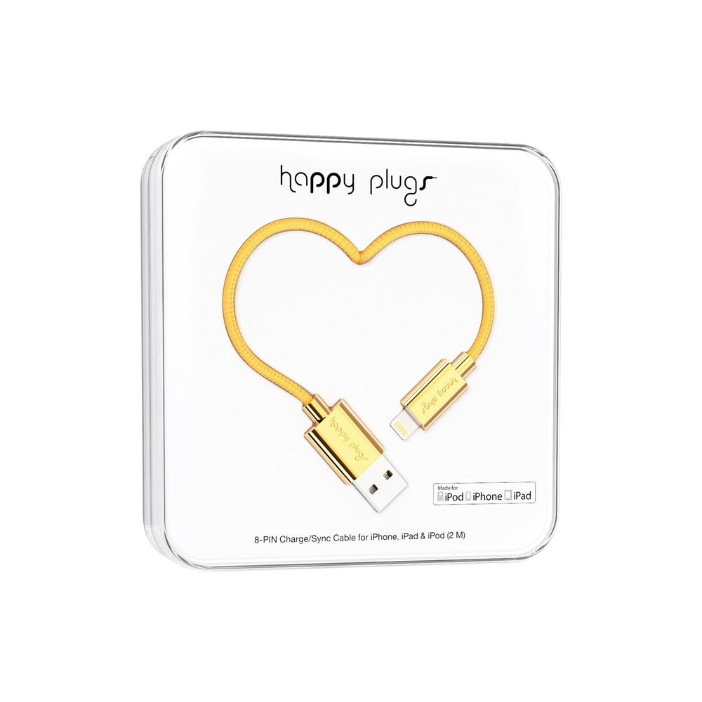 [OPEN BOX] HAPPY PLUGS Deluxe Lightning To USB Charge / Sync Cable (2.0M) Gold