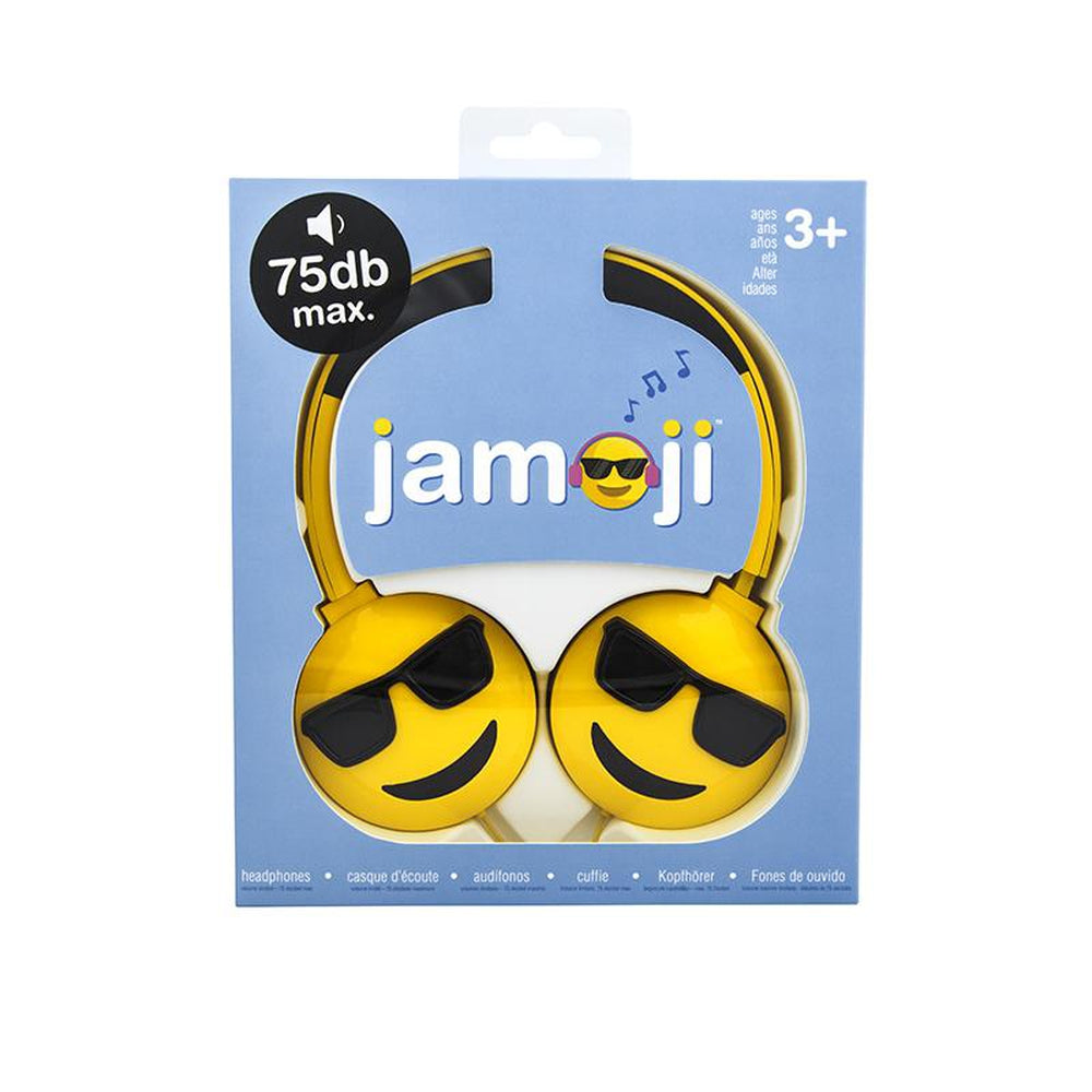 [OPEN BOX] JAM AUDIO Jamoji Too Cool On-Ear Headphones Emoji Design
