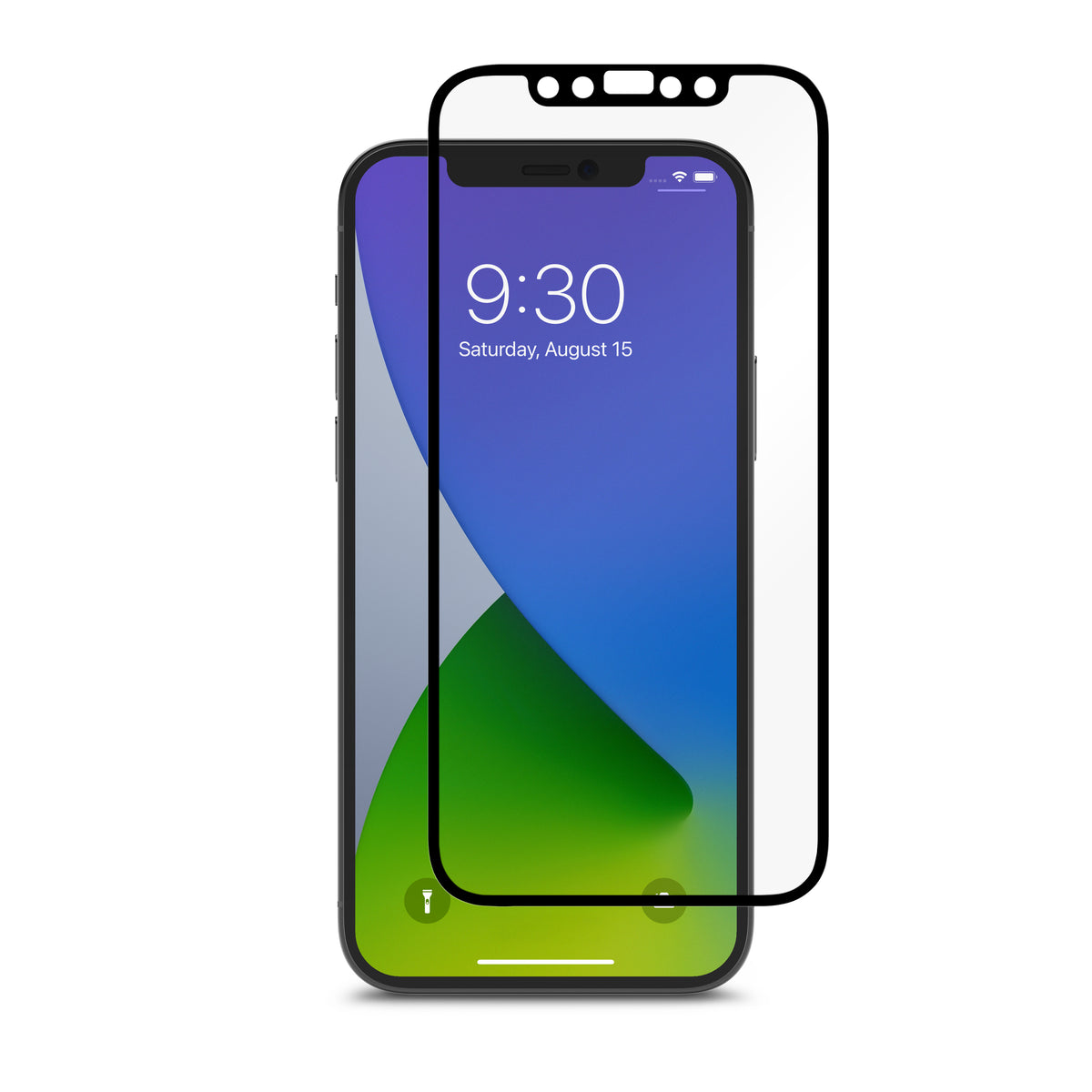 MOSHI iPhone 12/12 Pro - iVisor Anti-Glare Screen Protector - Matte with Black Frame
