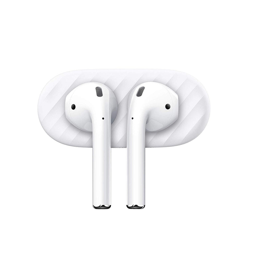 [علبة مفتوحة] ملحق قاعدة الشحن المغناطيسية KEYBUDZ AirDockz لسماعات AirPods 1 و 2 - أبيض 