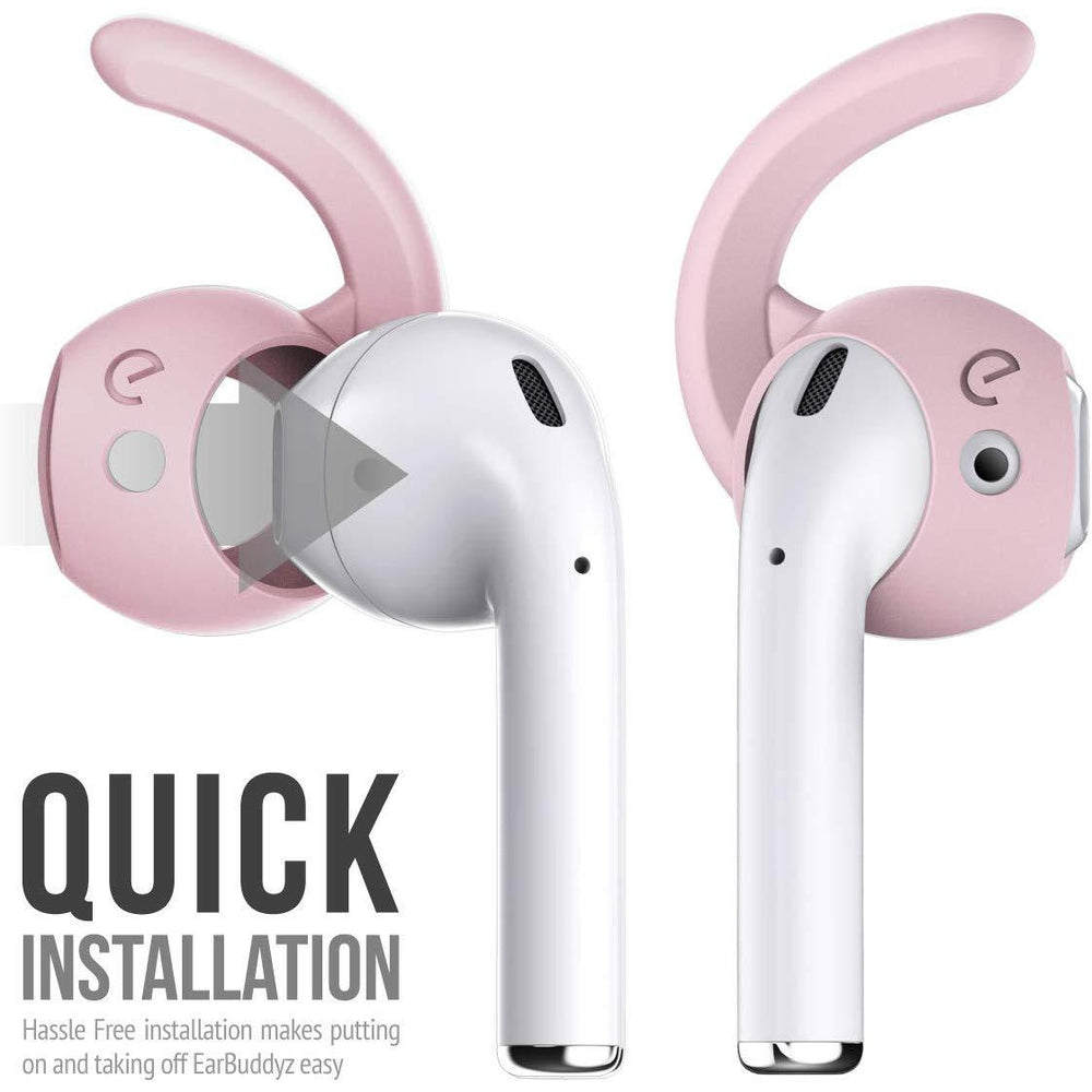 [OPEN BOX] KEYBUDZ EarBudz 2.0 Ear Hooks and Covers Accessories 3 Pairs for AirPods 1 &amp; 2 - Pink