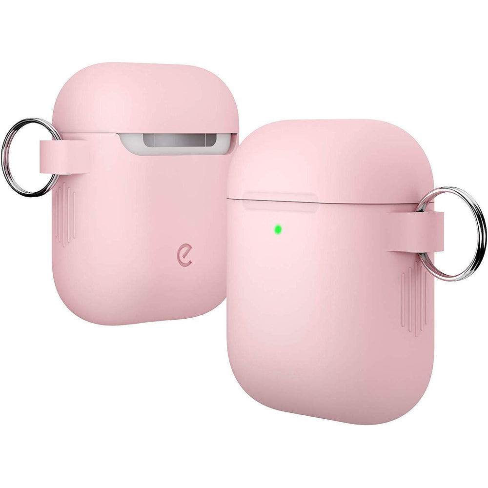 KEYBUDZ PodSkinz Switch Case with Carabiner for AirPods 1 &amp; 2 - Blush Pink