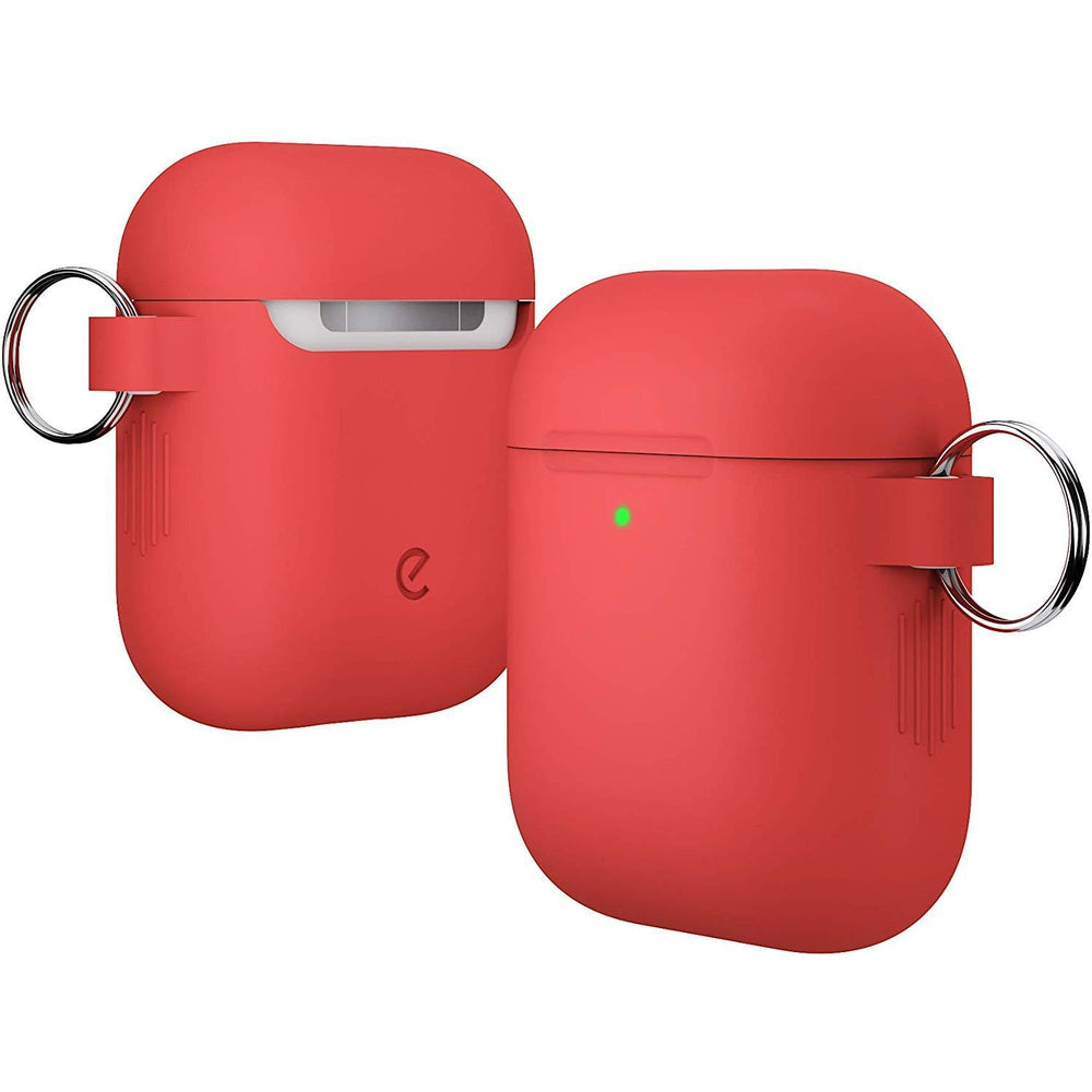[OPEN BOX] KEYBUDZ PodSkinz Switch Case with Carabiner for AirPods 1  and  2 - Red