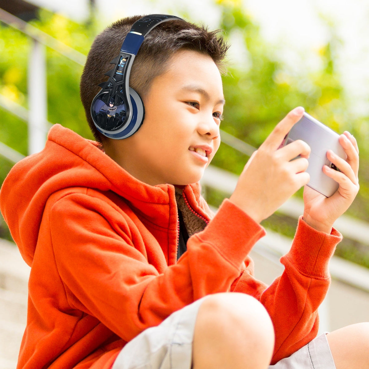 KIDdesigns Batman Kid Safe Wireless Bluetooth Kids Headphones - Multi-color