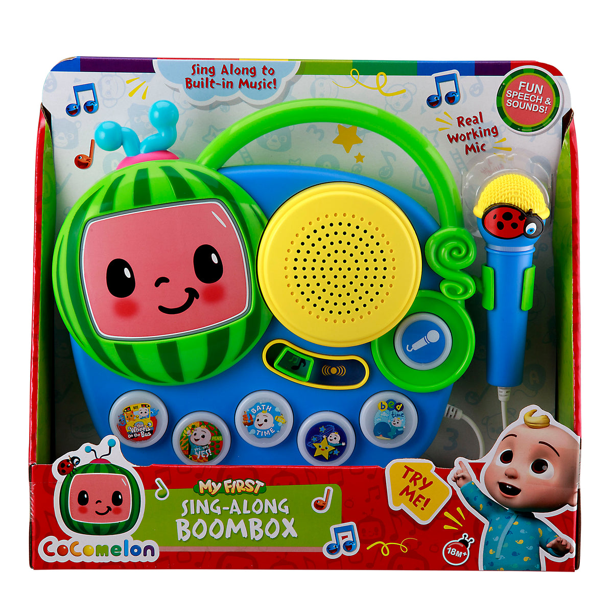 KIDdesigns CoCoMelon My First Sing Along Boombox for Kids - Multi-color