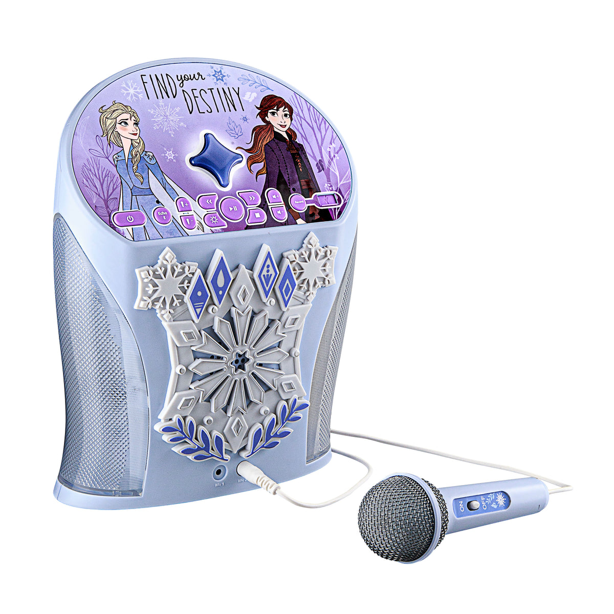 KIDdesigns Disney Frozen Bluetooth Karaoke Machine w/ Microphone for Kids - Multi-color