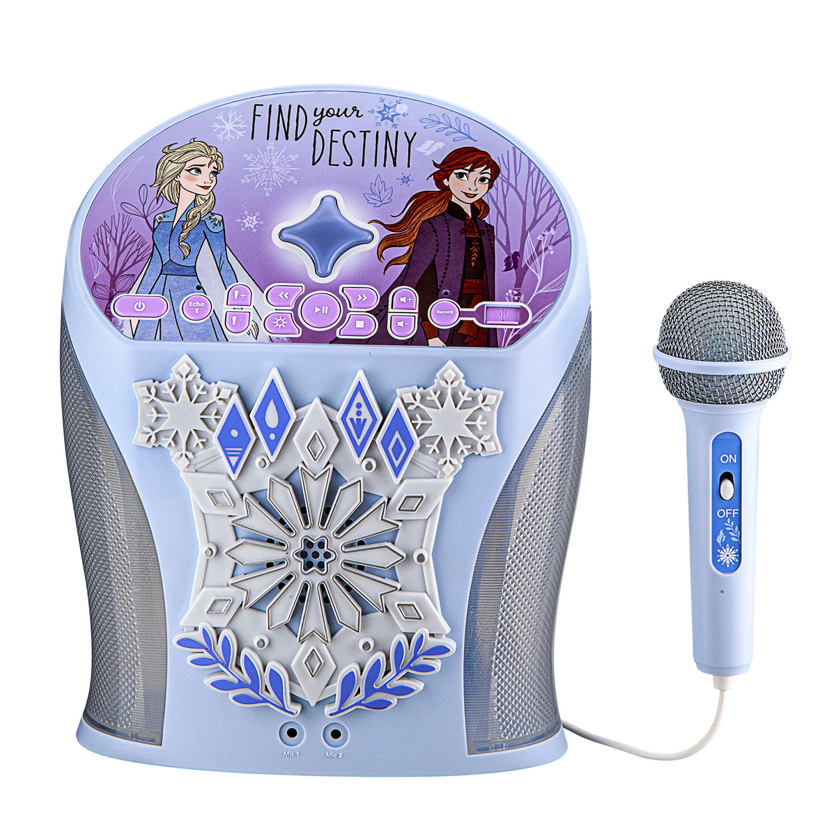 KIDdesigns Disney Frozen Bluetooth Karaoke Machine w/ Microphone for Kids - Multi-color