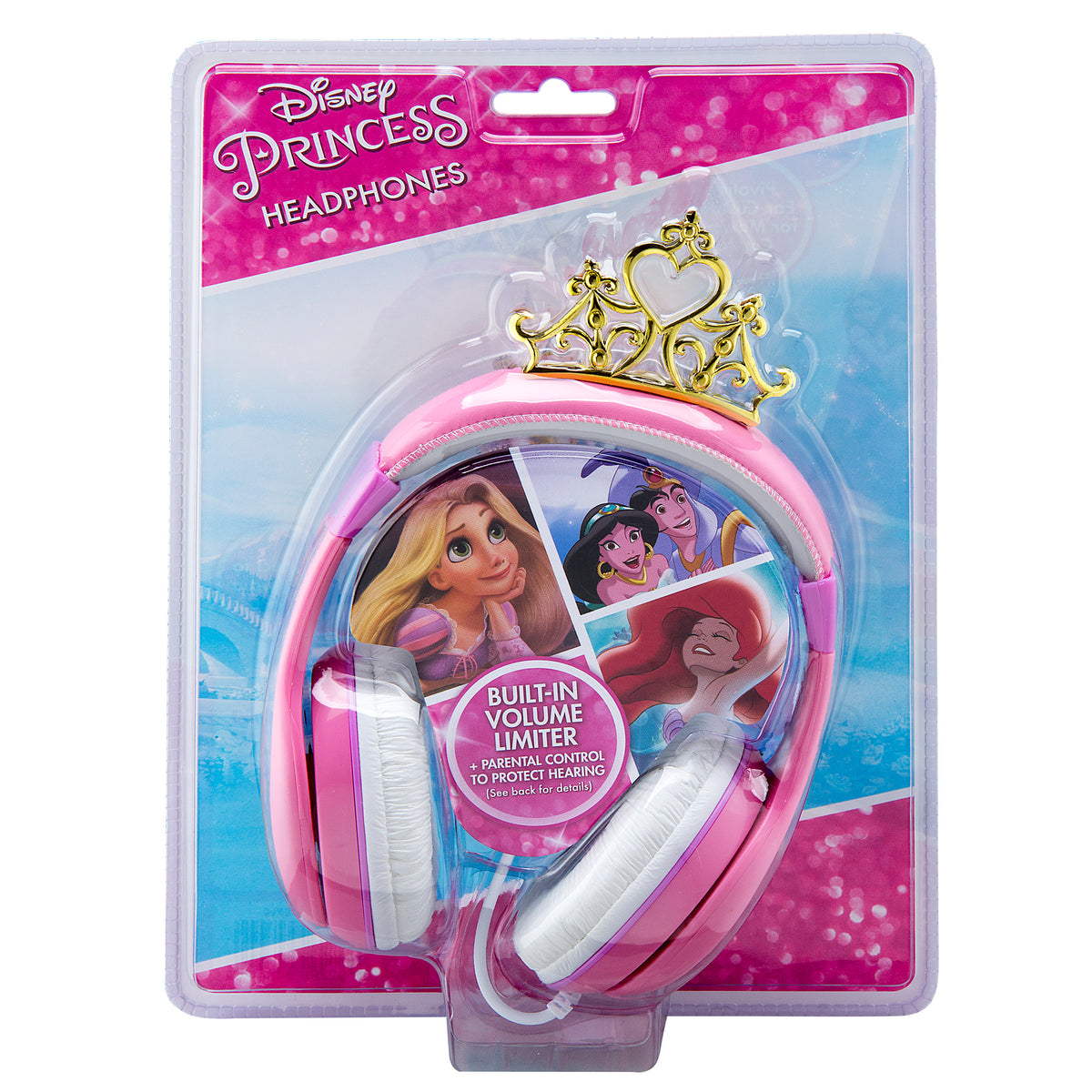 KIDdesigns Disney Princess Kid Safe Wired Headphones - Pink