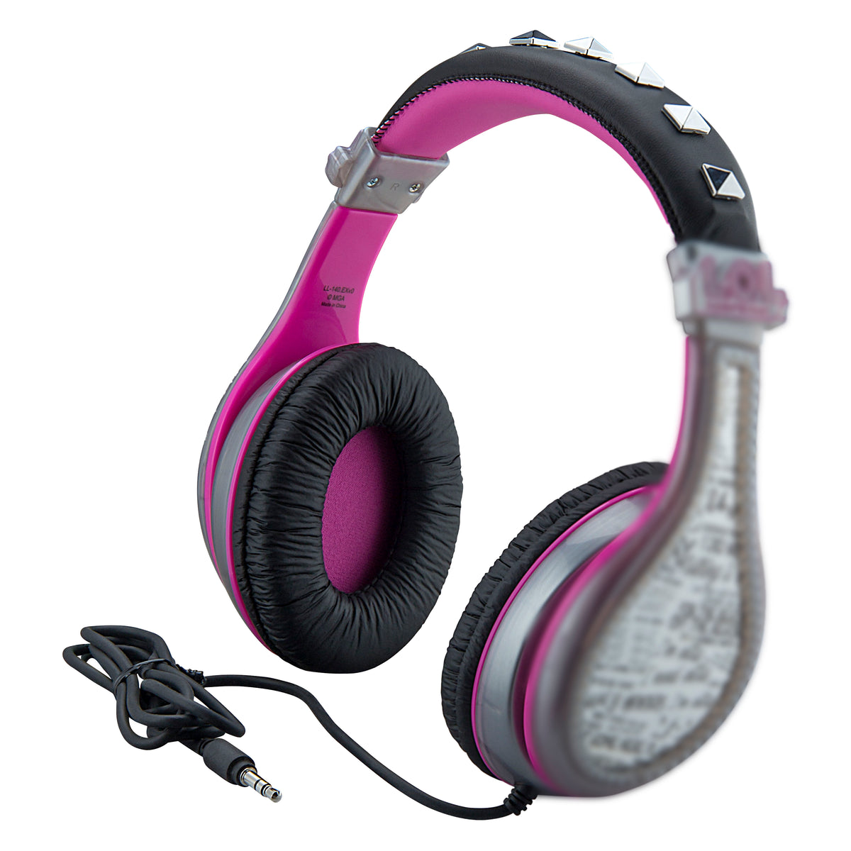 KIDdesigns LOL Surprise Kid Safe Wired Headphones - Pink/Black