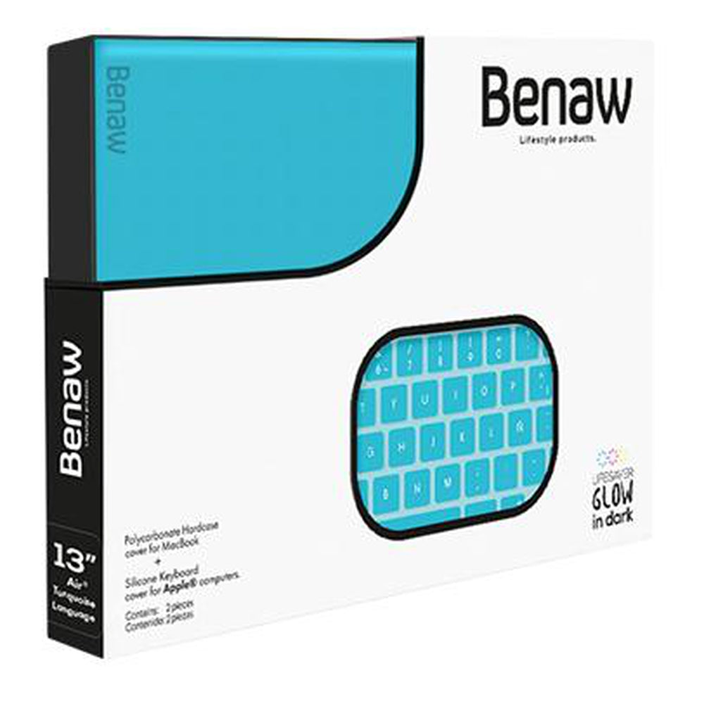 BENAW Glow in The Dark  Hardcase New Macbook Pro 13.3 Turquoise