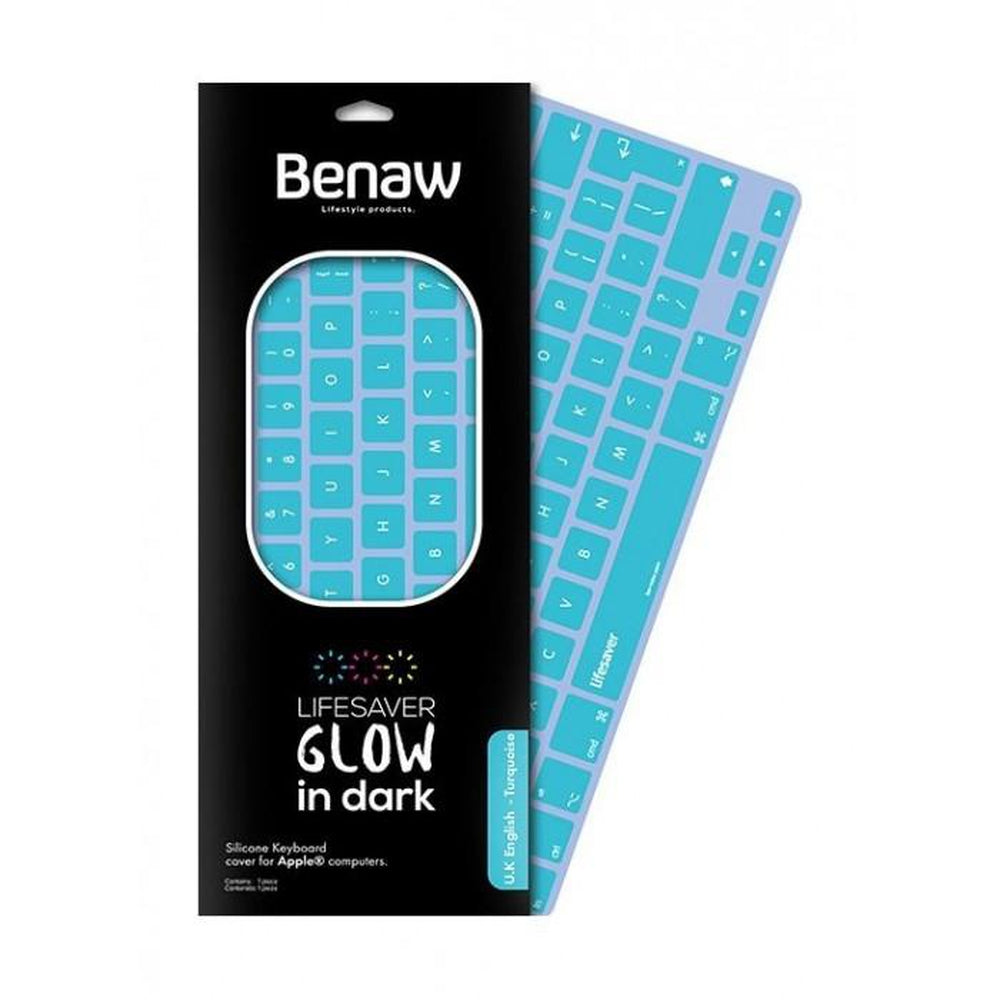 [OPEN BOX] BENAW Glow in Dark Keyboard for Mac Air 11/13 and Pro 13/13r/15/15r Uk Turquoise
