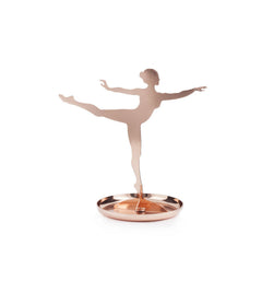 Kikkerland Ballerina Jewelry Stand Copper - Rose Gold