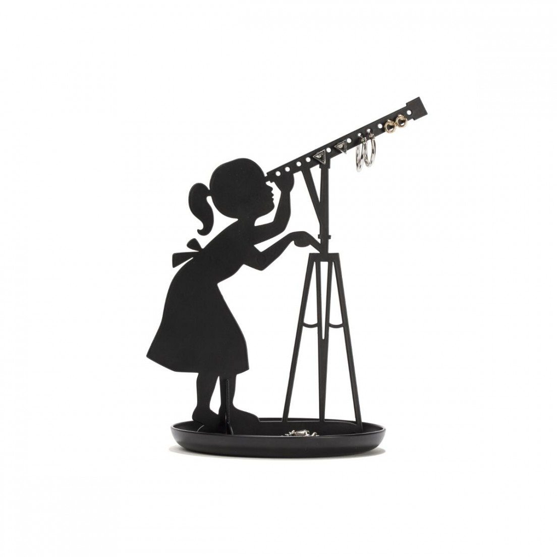 KIKKERLAND Stargazer Jewelry Stand - Black