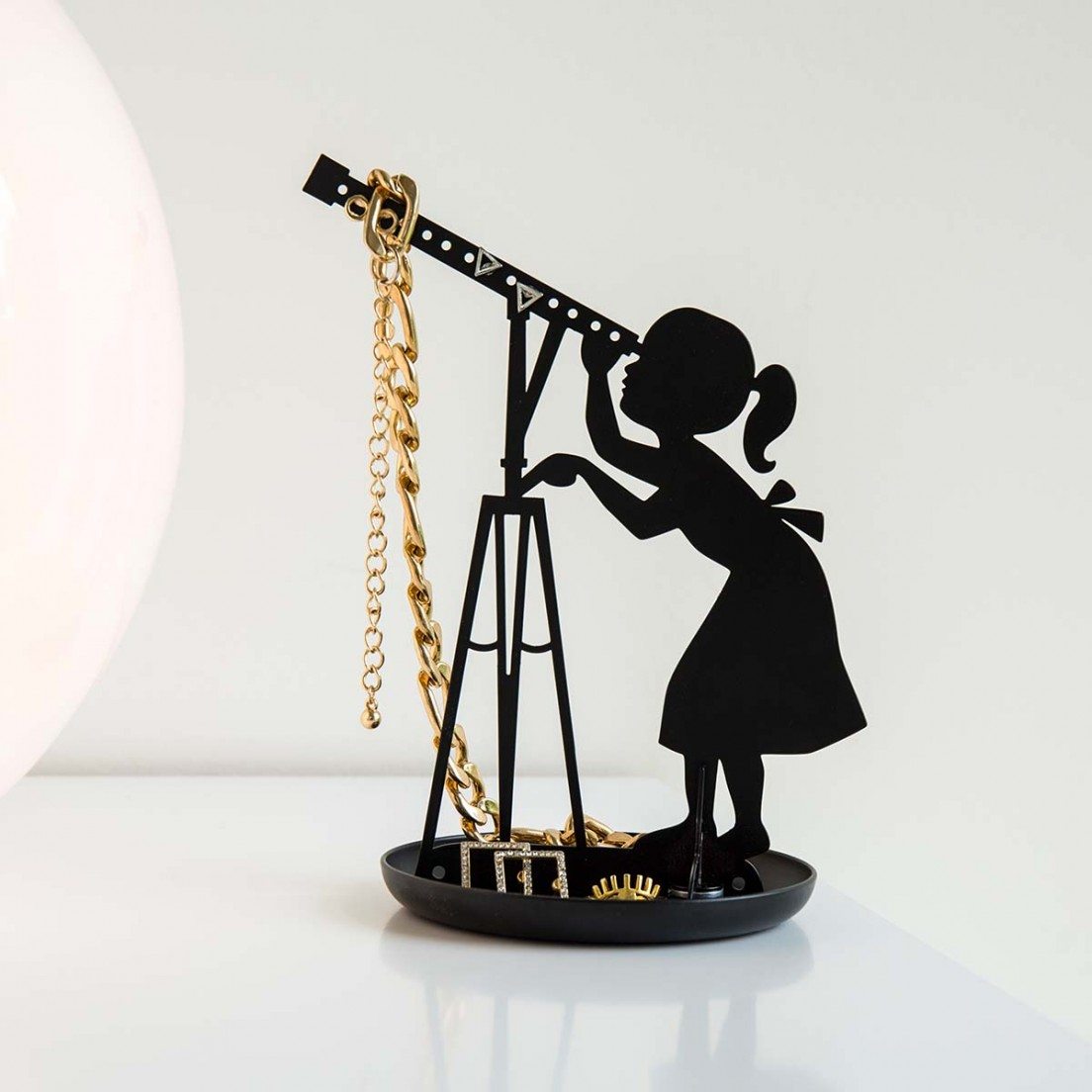 KIKKERLAND Stargazer Jewelry Stand - Black