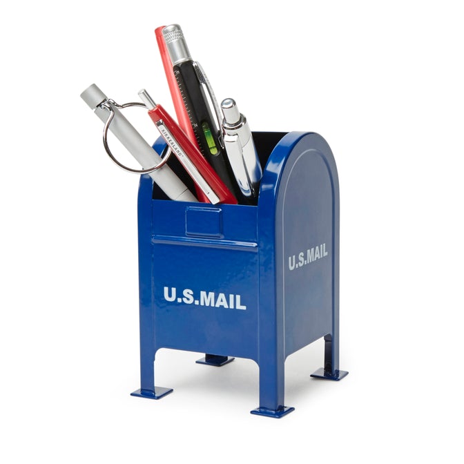 KIKKERLAND US Mail Pen Holder - Blue