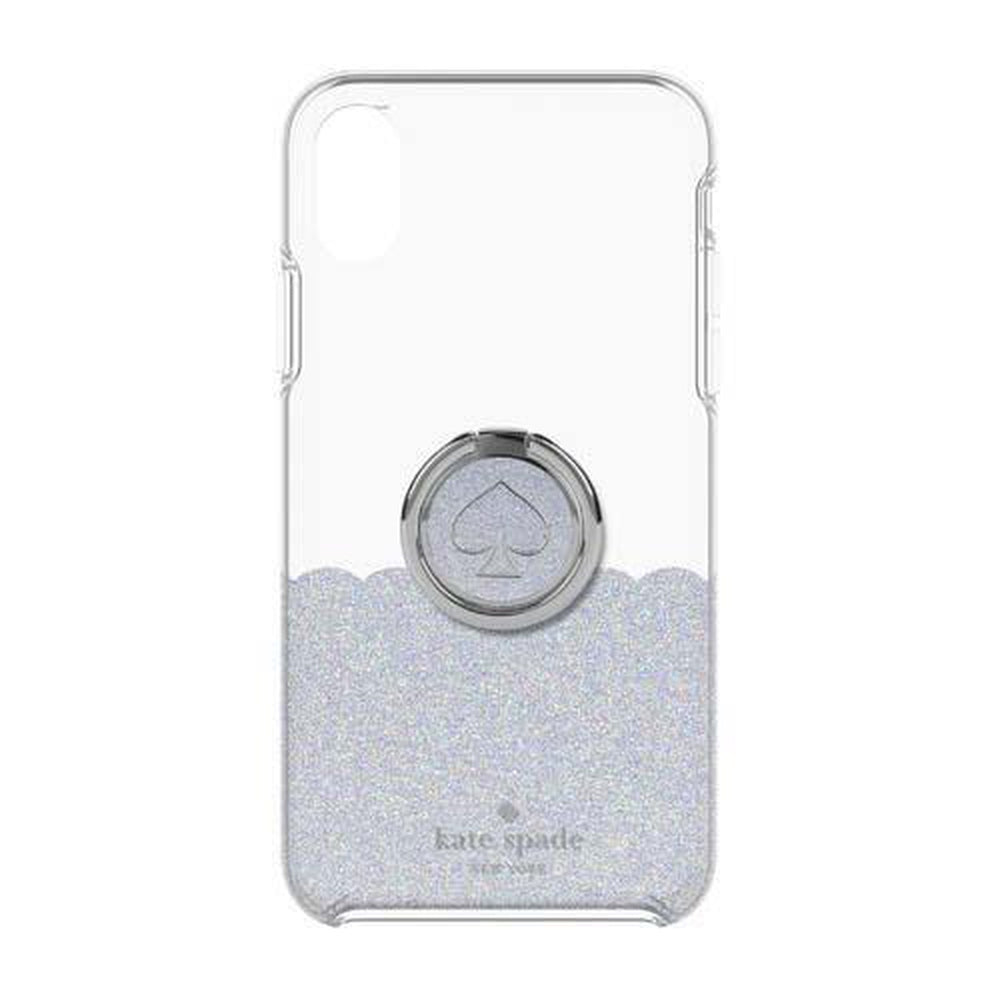 [OPEN BOX] KATE SPADE Ring Stand  and  Hardshell Case Scallop Mermaid Glitter for iPhone XR