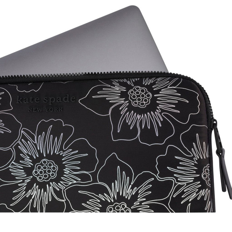 KATE SPADE Puffer Sleeve for up to 13&quot;/14&quot; Laptop - Hollyhock Iridescent Black