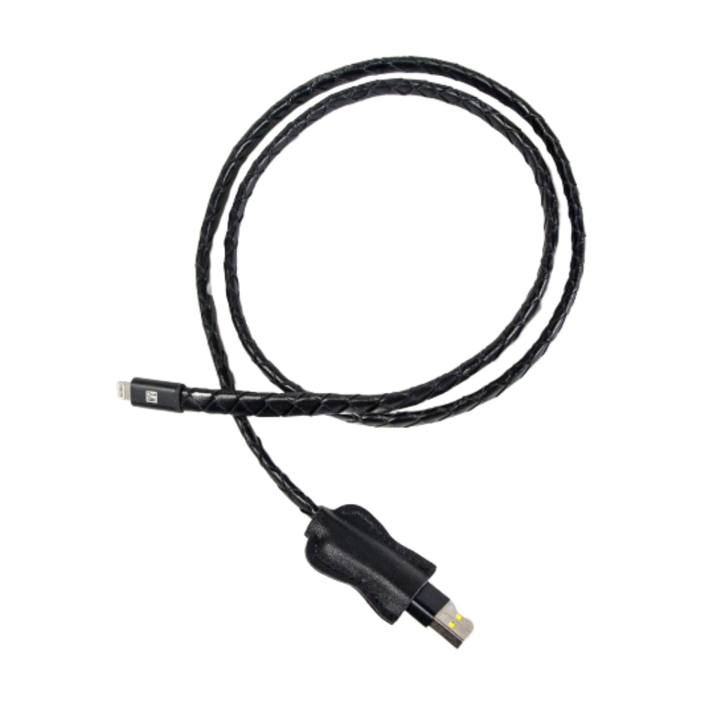 [OPEN BOX] KYTE  and  KEY Whip 1M Black Leather Lightning Cable