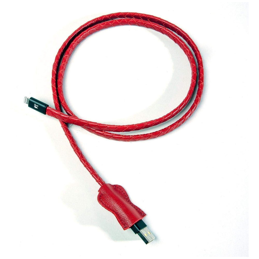 [OPEN BOX] KYTE  and  KEY Whip 1M Red Leather Lightning Cable