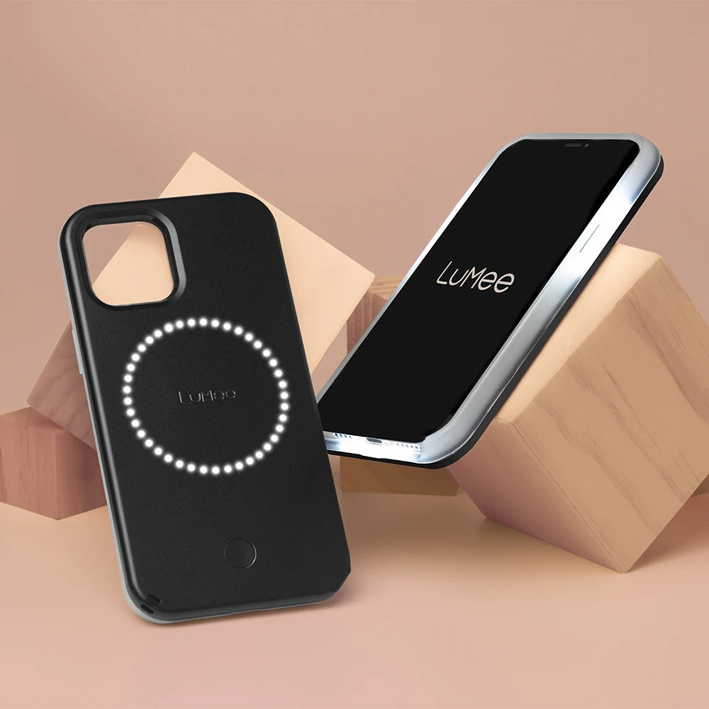 LUMEE iPhone 12 Pro Max - Halo Selfie Light Case - Matte Black