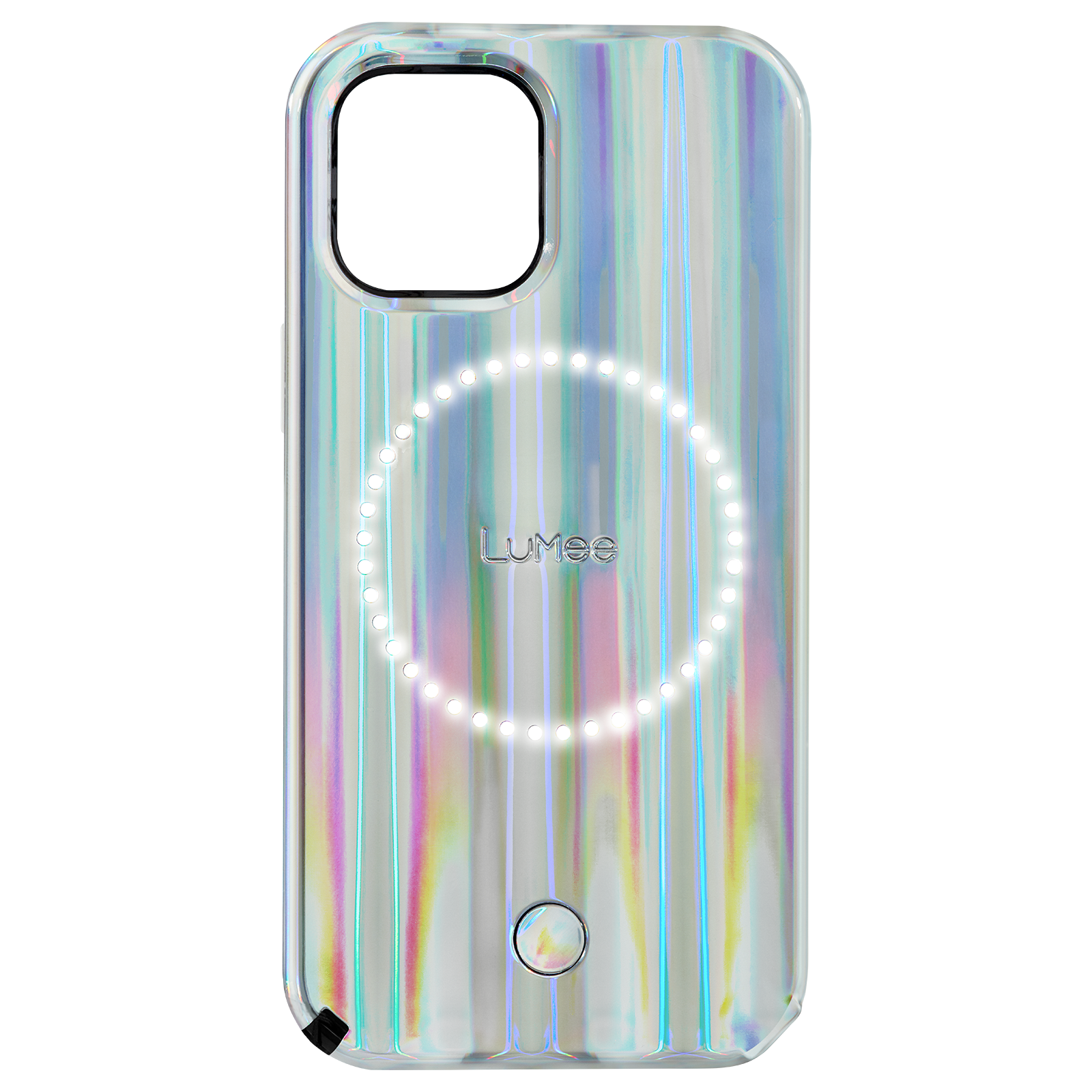 LUMEE iPhone 13 - Halo Selfie Light Case - Holographic Paris Hilton Edition