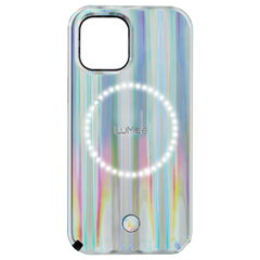 LUMEE iPhone 13 - Halo Selfie Light Case - Holographic Paris Hilton Edition
