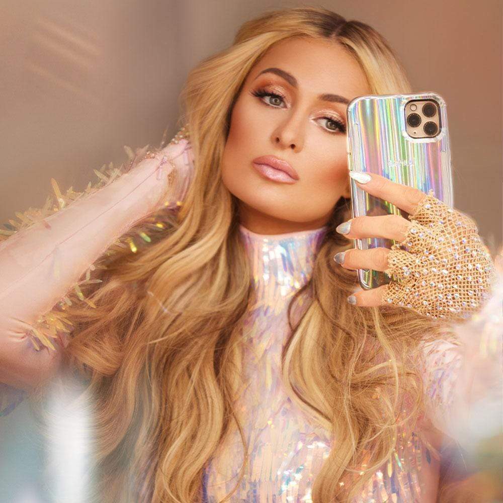 LUMEE iPhone 13 - Halo Selfie Light Case - Holographic Paris Hilton Edition