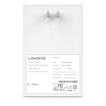 LINKSYS Velop Whole Home Intelligent Mesh WiFi System Plug-In Node - White