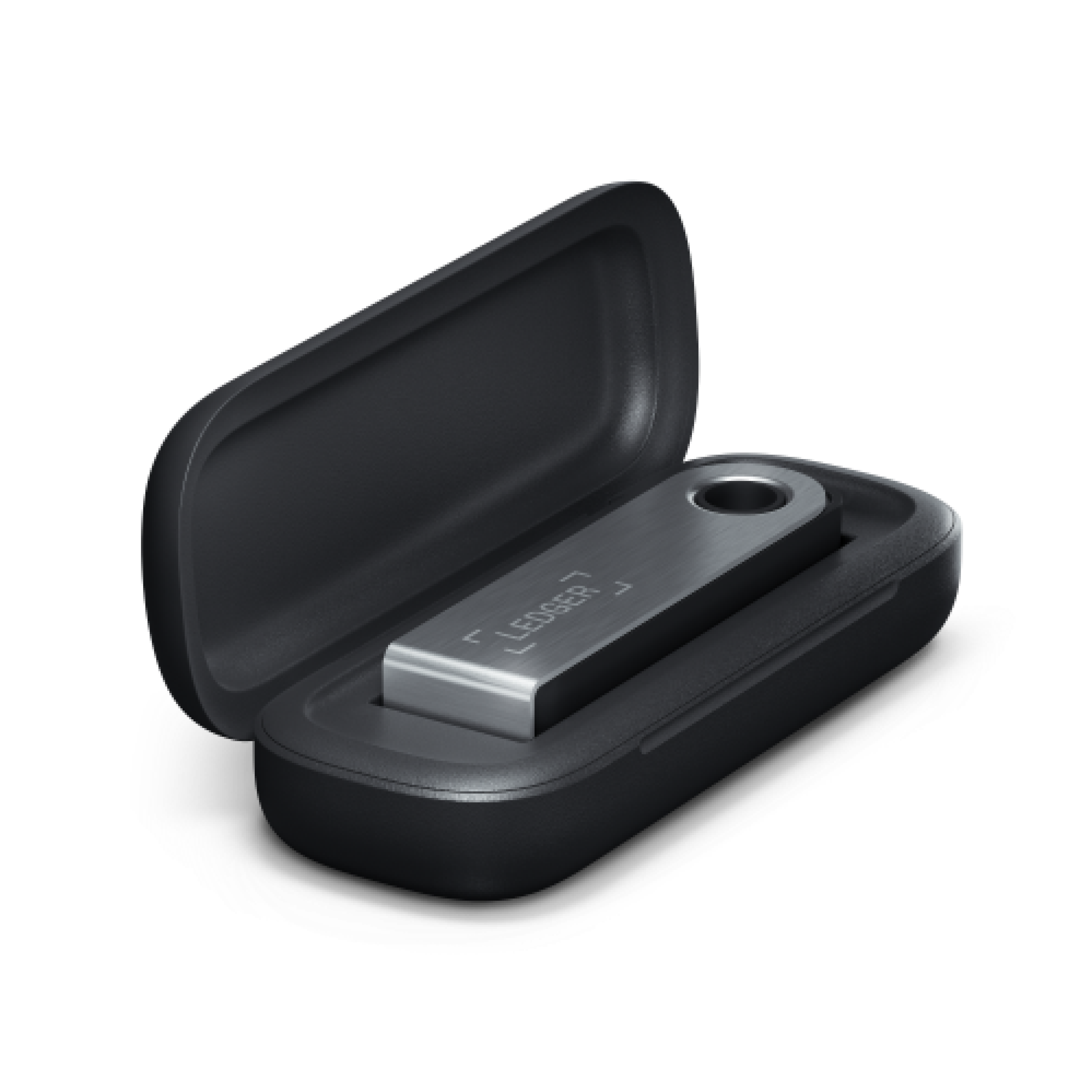 حافظة محفظة ليدجر نانو إس بلس للأجهزة الرقمية للعملات المشفرة - أسود