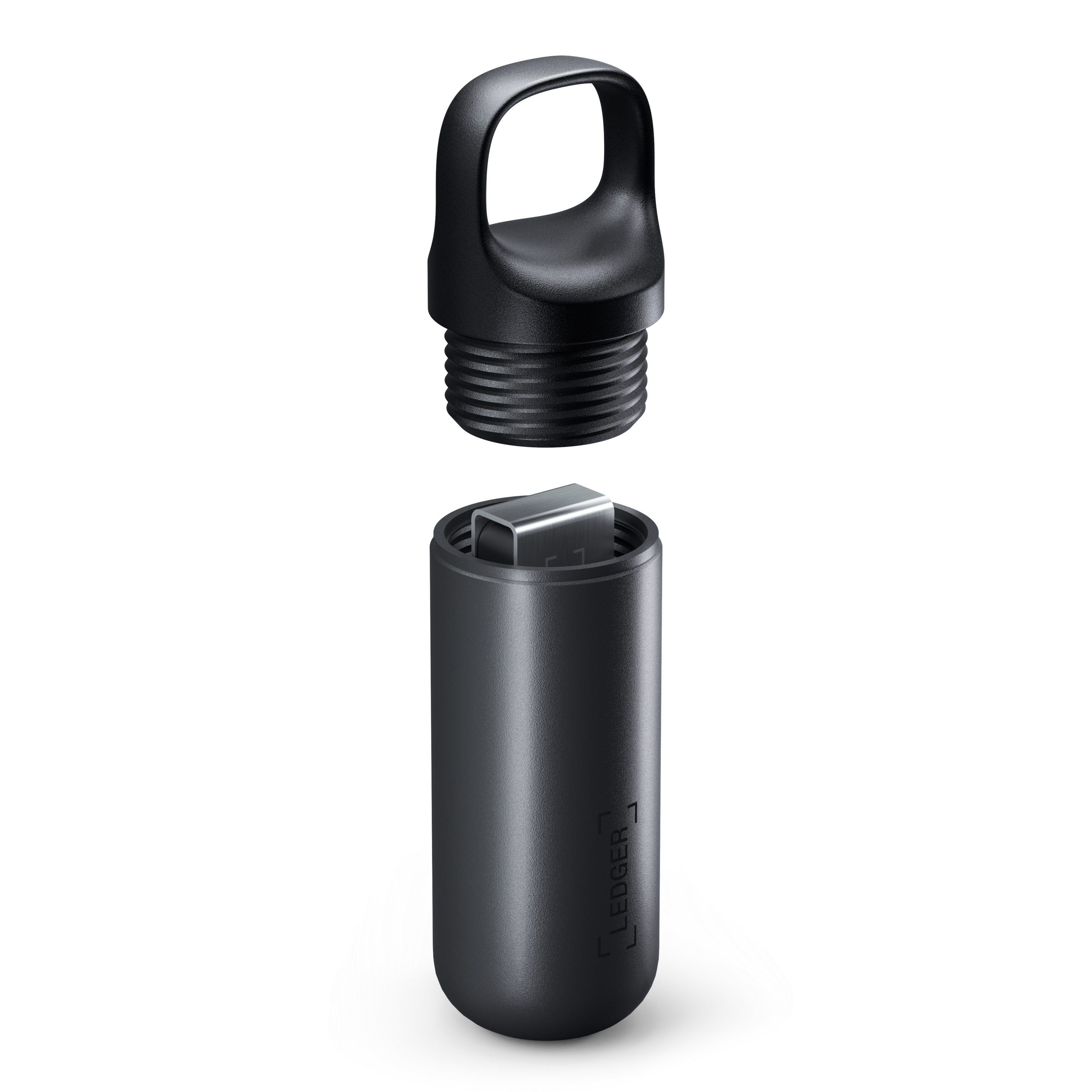 محفظة ليدجر نانو إس بلس للأجهزة الرقمية للعملات المشفرة - أسود