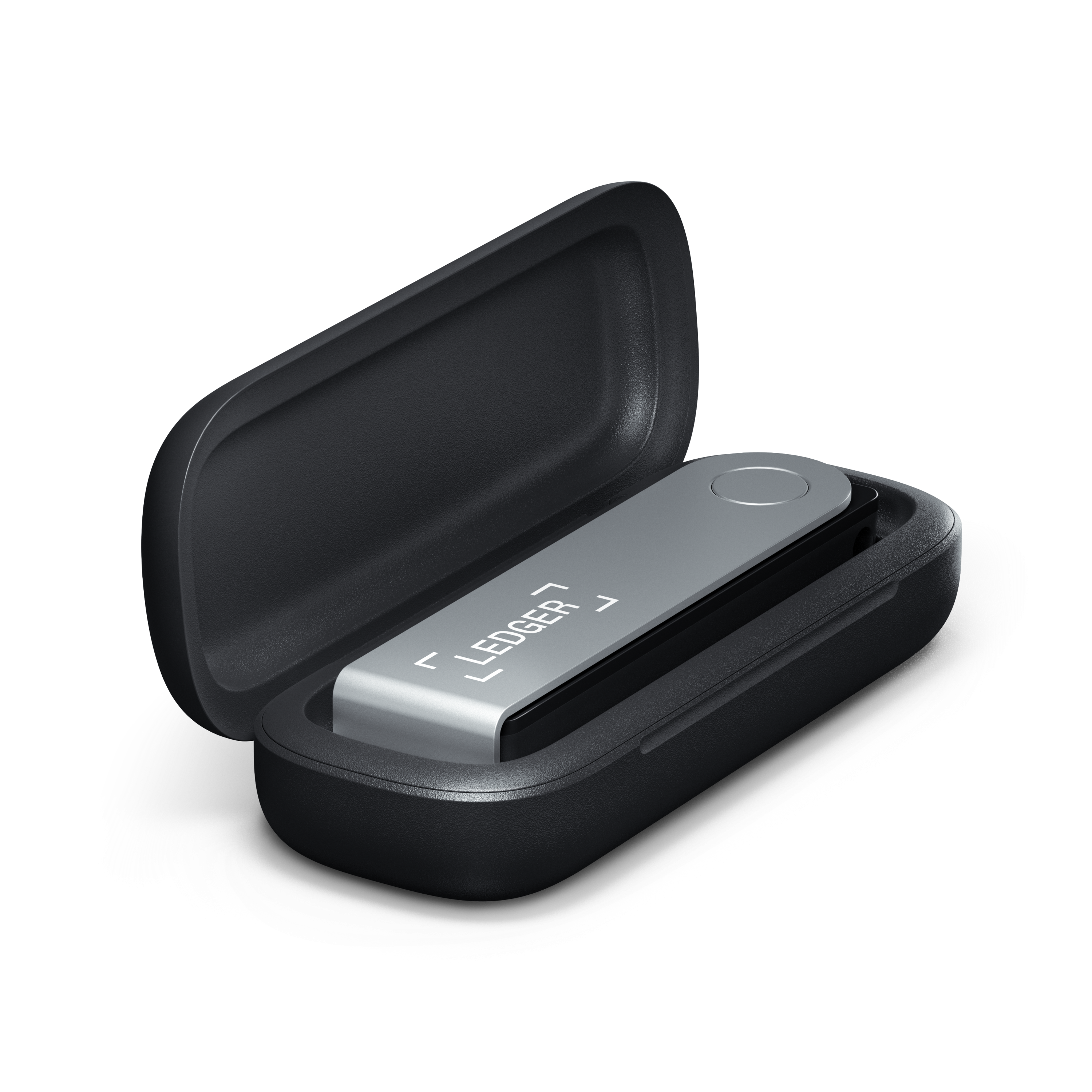 حافظة محفظة ليدجر نانو إكس للأجهزة الرقمية للعملات المشفرة - أسود