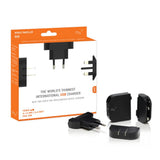 [مفتوح العلبة] شاحن MU WORLDWIDE TRAVELLER DUO - شاحن بمنفذي USB، 2 × 1.2 أمبير - أسود