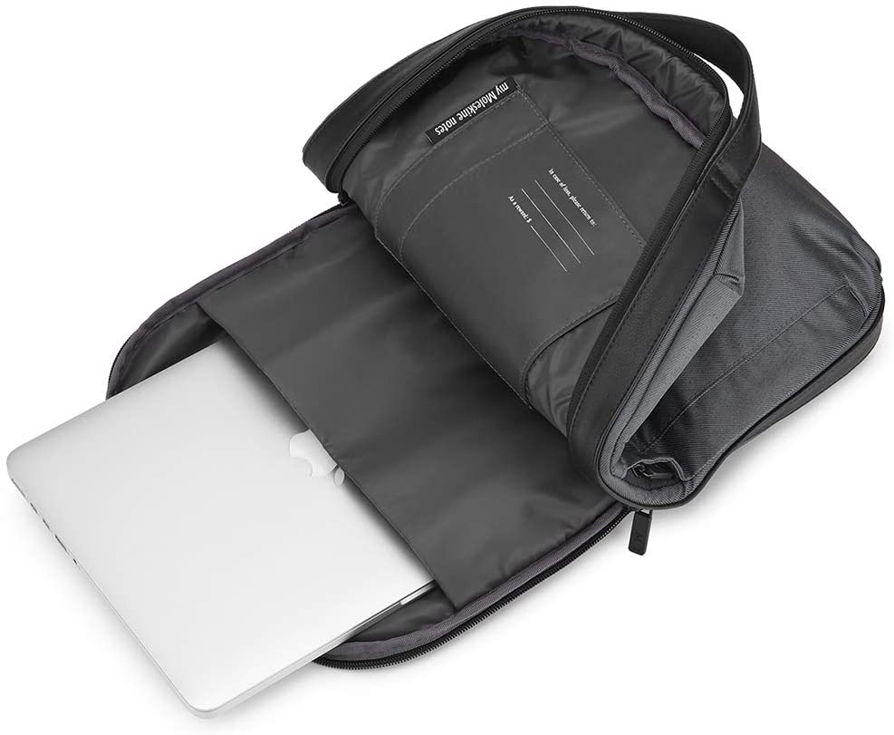 MOLESKINE 15-Inches Laptop Vertical Bag and Tablet Backpack - Grey