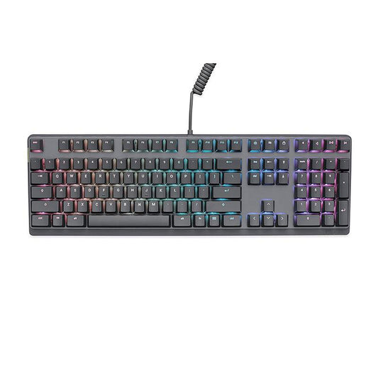 [علبة مفتوحة] لوحة مفاتيح ميكانيكية MIONIX Wei بتصميم أمريكي - متوافقة مع أجهزة الكمبيوتر الشخصية وأجهزة macOS - إضاءة خلفية RGB (أسود/رمادي) 