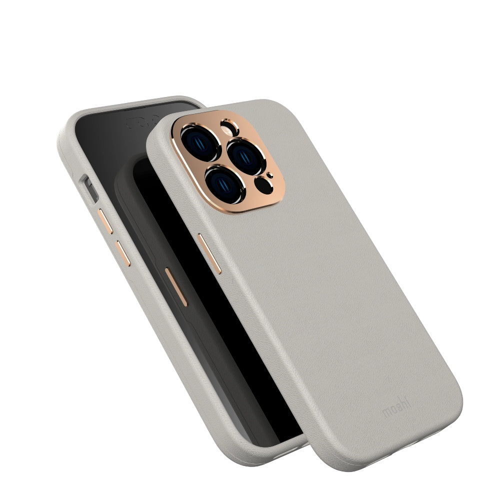MOSHI iPhone 14 Pro - Napa Case with MagSafe &amp; Cam Cover - Gray